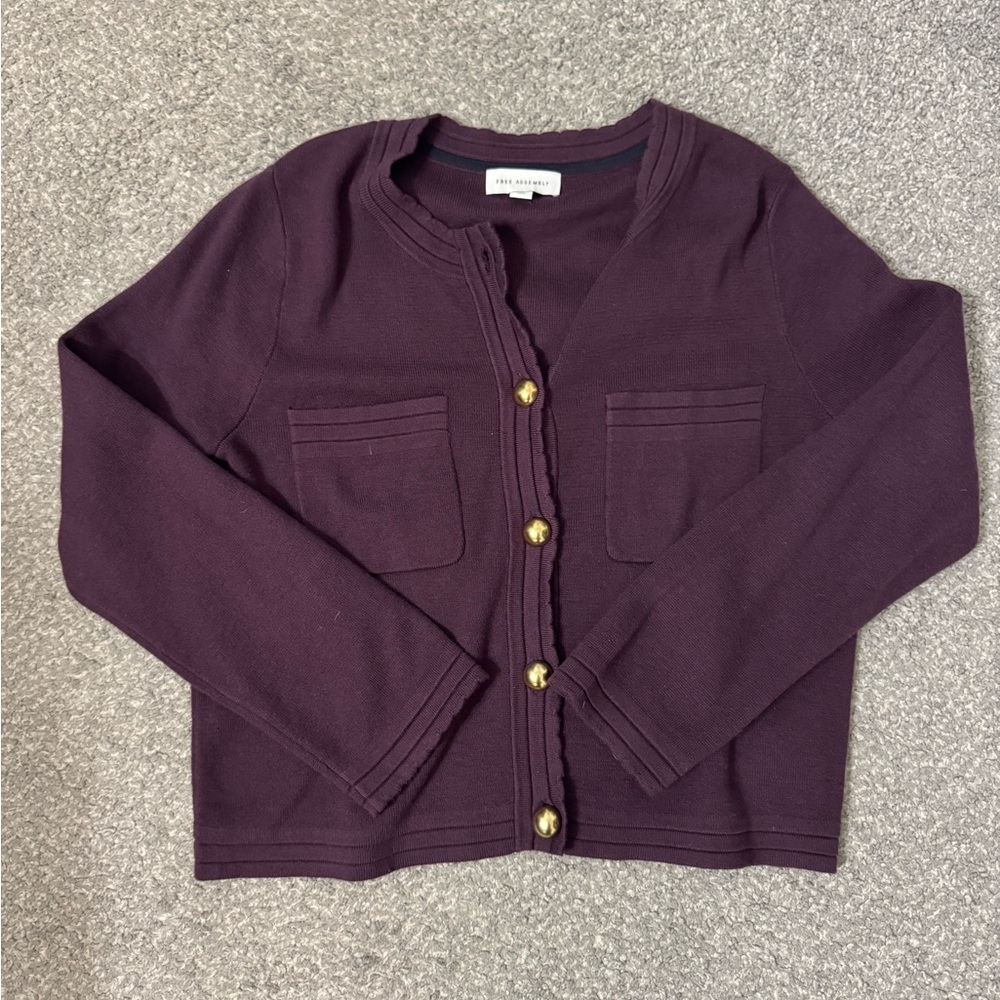 Free Assembly Cardigan with Gold Buttons